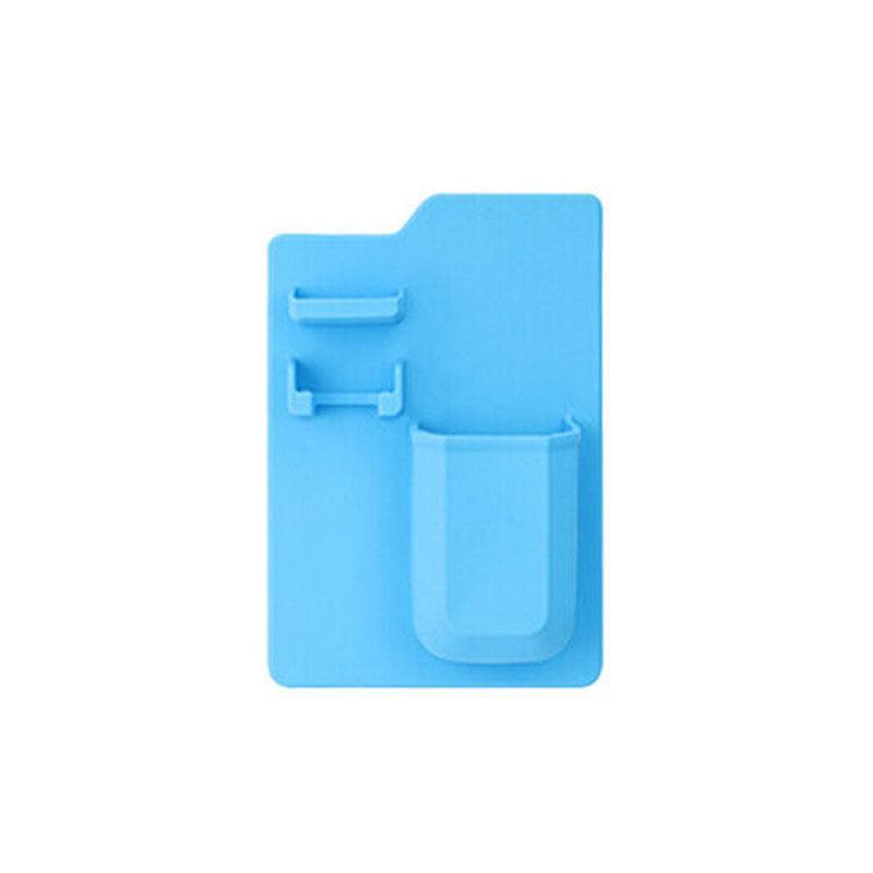Silicone Shower Toothbrush Holder Bathroom Storage Rack for Razor and Toothpaste - Grey