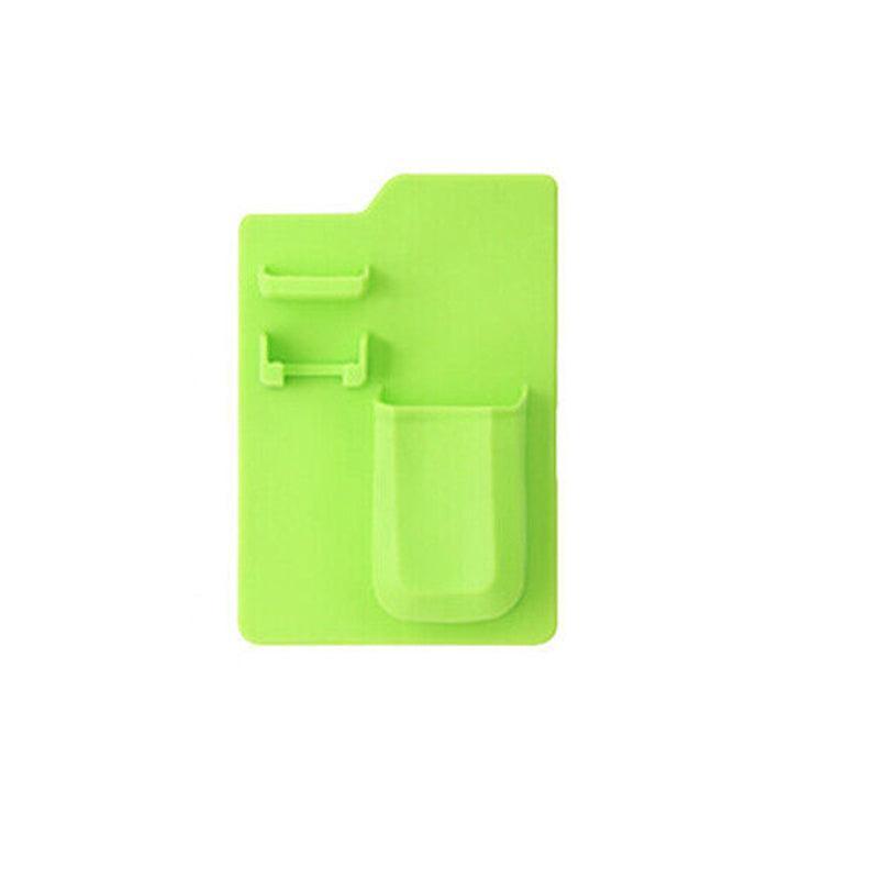 Silicone Shower Toothbrush Holder Bathroom Storage Rack for Razor and Toothpaste - Green