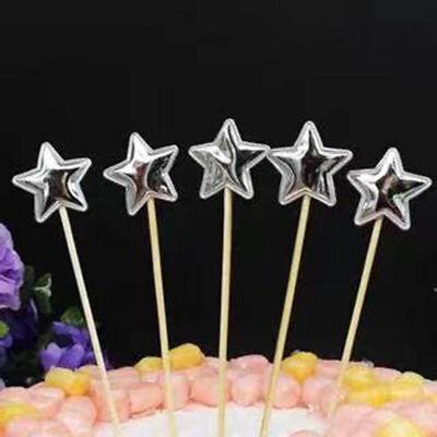 Happy Birthday Acrylic Cake Topper Cake Decoration Golden Silver Party - Gold-Double Heart Birthday