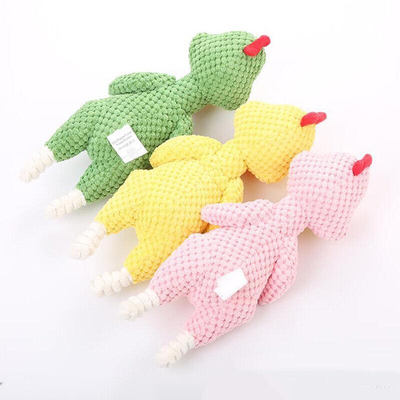 Squeaky Dog Toy Plush Chew Rope Pet Puppy Toys with Squeaker Crinkle for Teething - Brown Donkey
