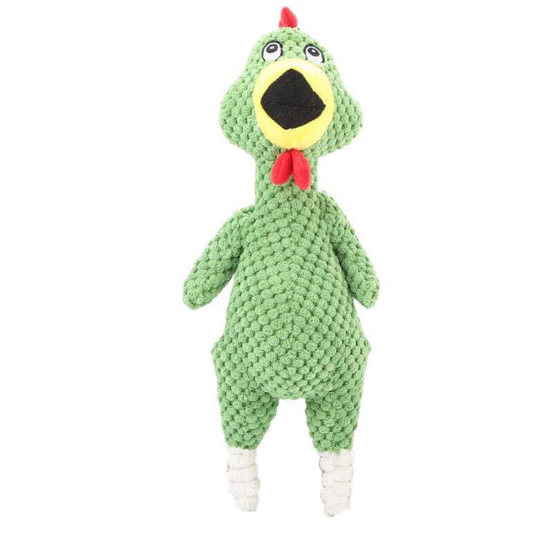 Squeaky Dog Toy Plush Chew Rope Pet Puppy Toys with Squeaker Crinkle for Teething - Grey Donkey