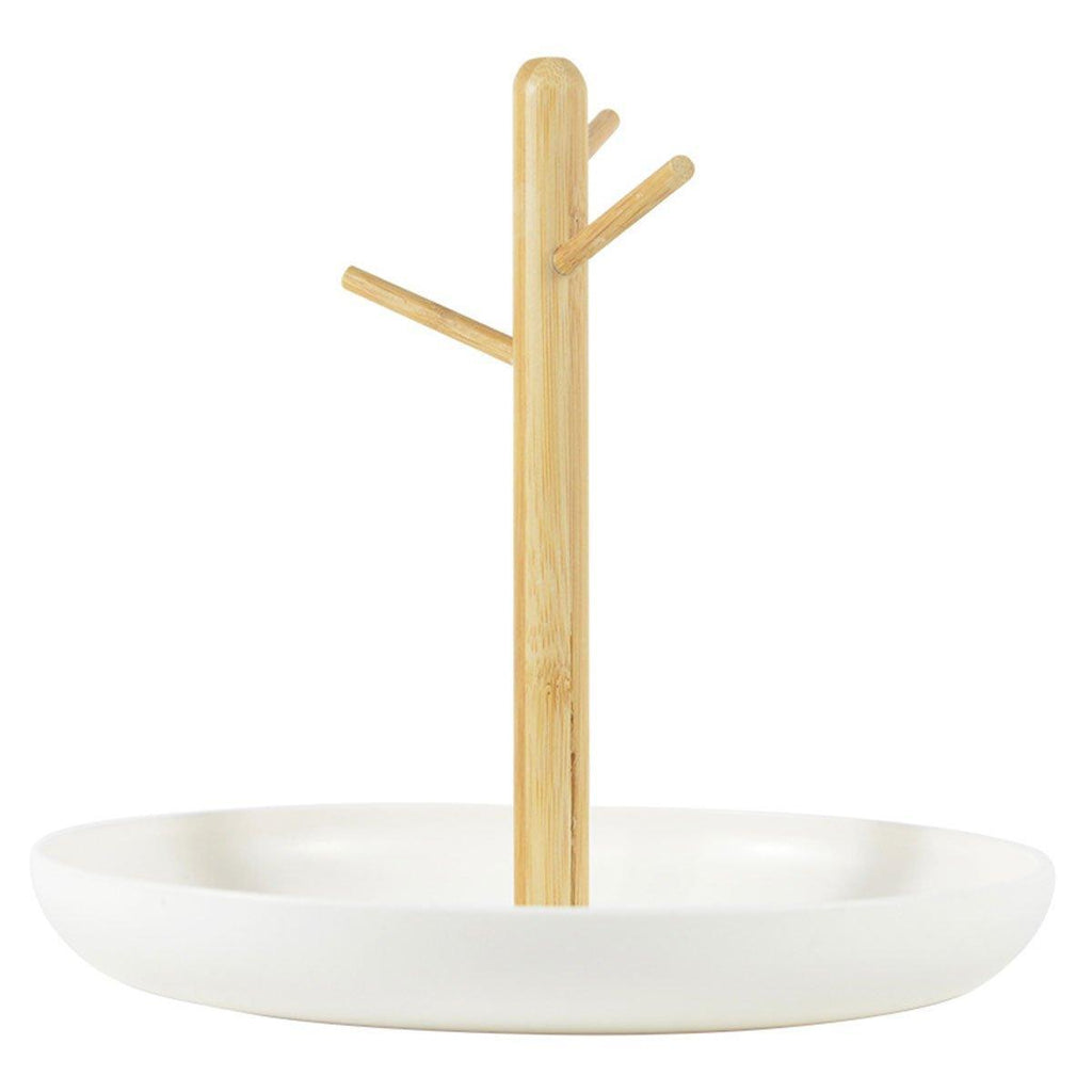 Branch Tray Desktop Storage Organizer Key Holder Rack for Living Room Entryway - White