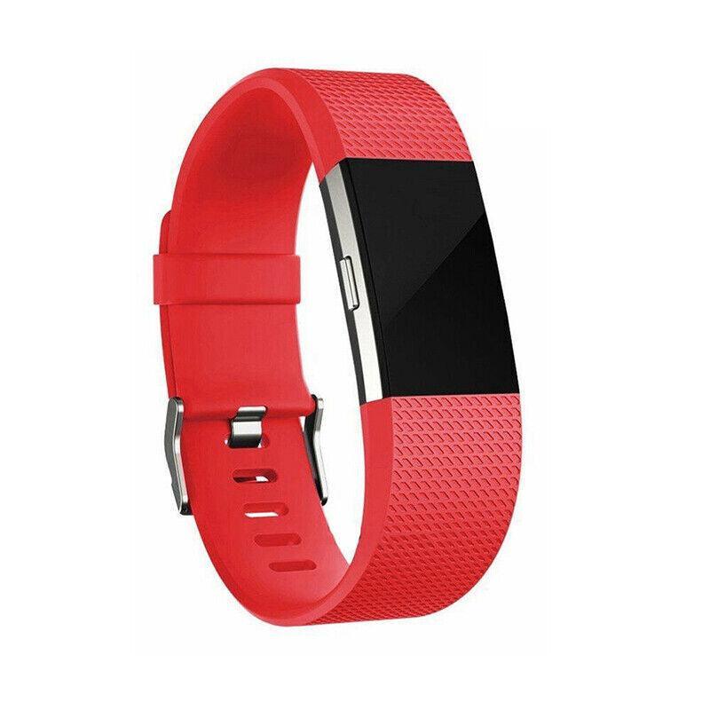 L Size Silicone Watch Wrist Sports Strap For Fitbit Charge Band Wristband Replacement - Brown
