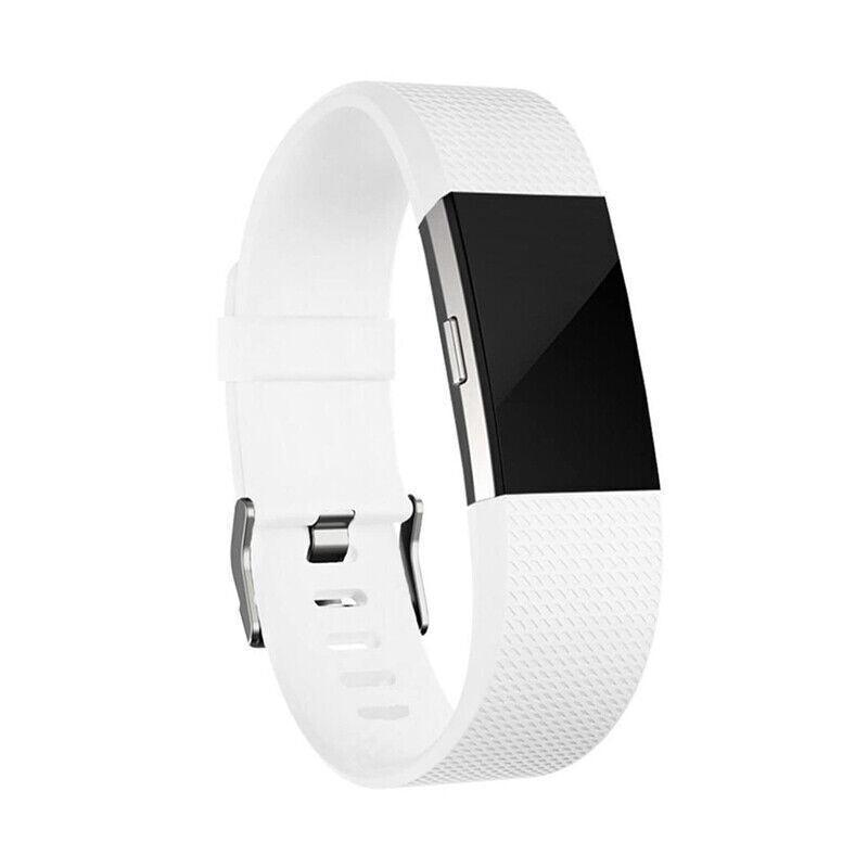 L Size Silicone Watch Wrist Sports Strap For Fitbit Charge Band Wristband Replacement - Light Pink