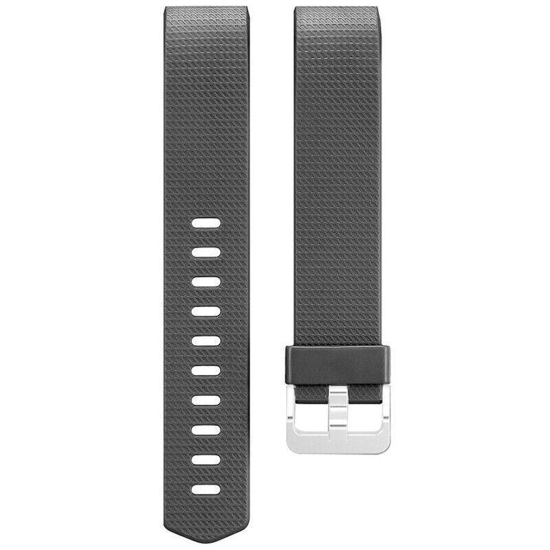 L Size Silicone Watch Wrist Sports Strap For Fitbit Charge Band Wristband Replacement - White