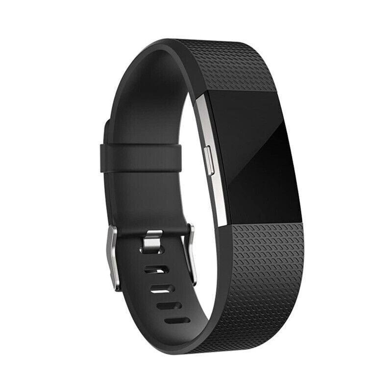 L Size Silicone Watch Wrist Sports Strap For Fitbit Charge Band Wristband Replacement - White