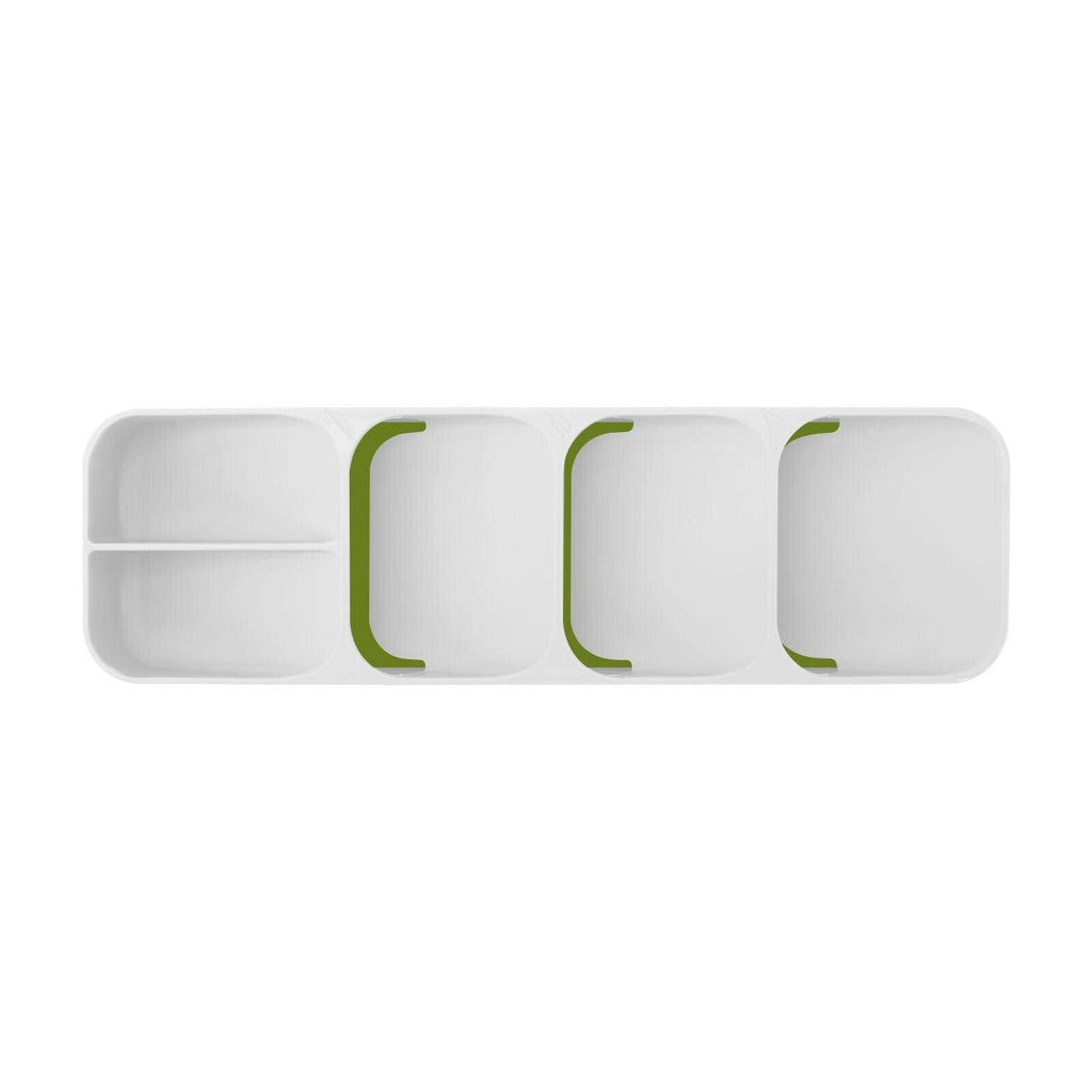 Kitchen Drawer Utensil Cutlery Tray Organizer Insert Spoon Fork Knife Divider Storage - White