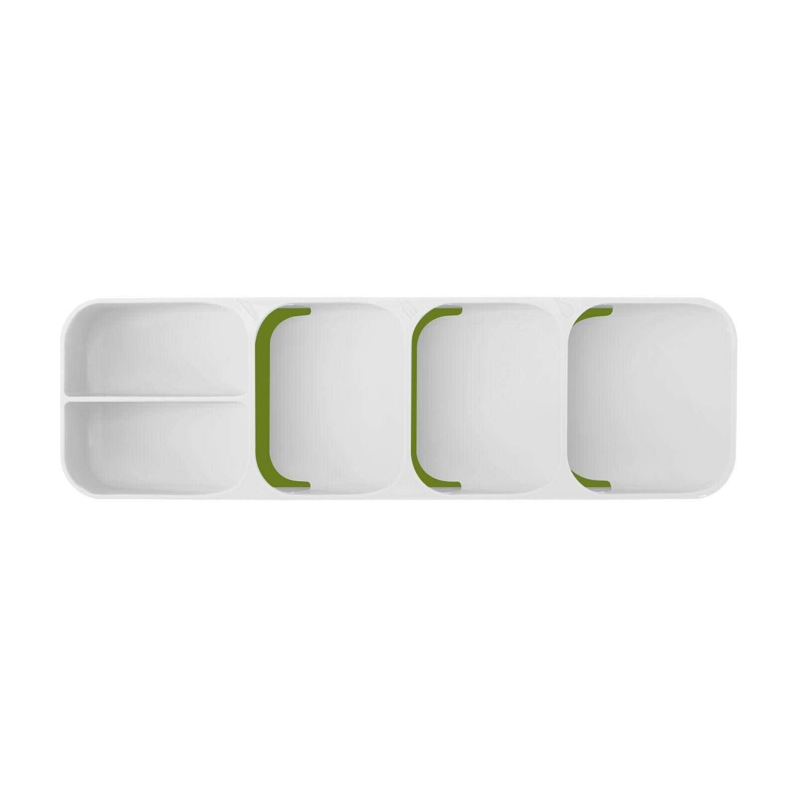 Kitchen Drawer Utensil Cutlery Tray Organizer Insert Spoon Fork Knife Divider Storage - White