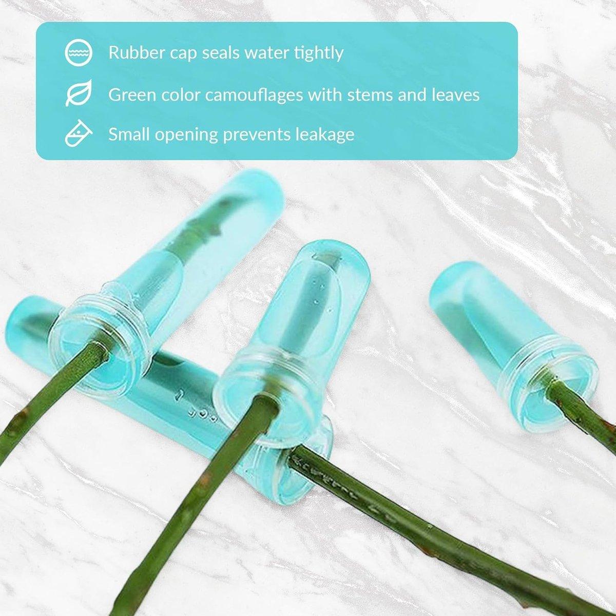 100/200PCS Flower Fresh Keeping Tube Floral Bouquet Nutrition Water Care Supply - 1.8*4cm - Green 200PCS