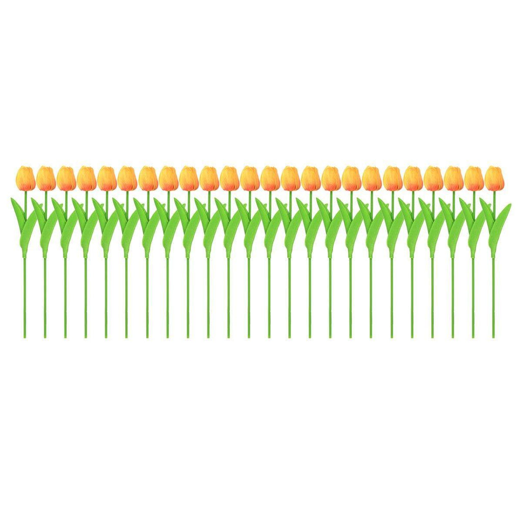 20PCS Real Touch Artificial Tulip Bouquet Fake Flowers for Home Wedding Decor - Pink