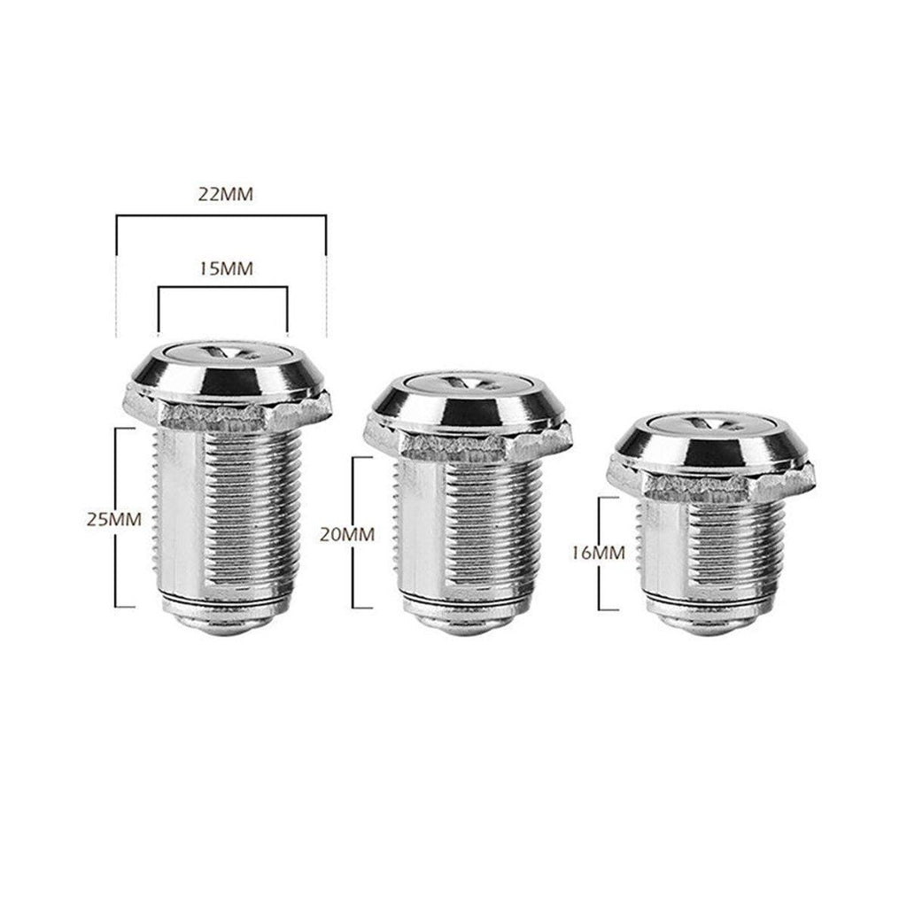 1/5/10pcs File Cabinet Drawer Milk Box Swivel Lock Small Round Security Lock - 16mm-10PCS