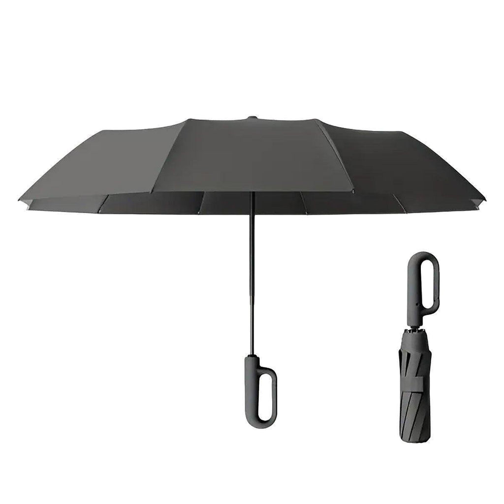 Automatic Folding UV Protection Umbrella Unisex Dual Purpose Rain Sun Umbrella - Blue