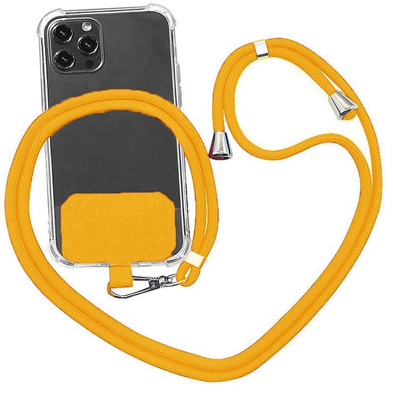 Adjustable Phone Lanyard with Patch for Most Cases Neck Strap Holder - Red