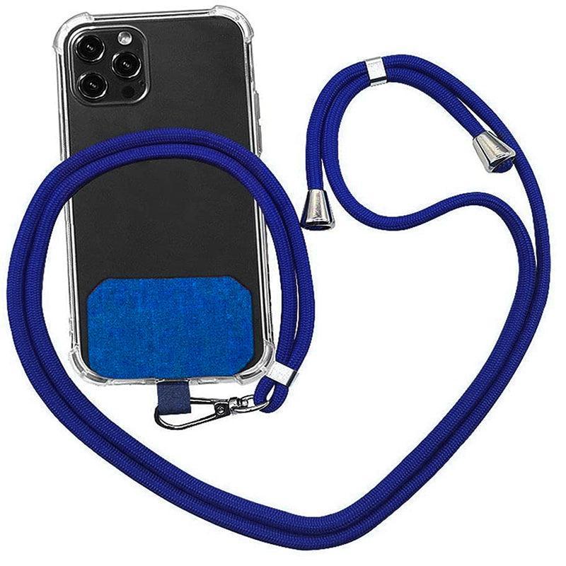 Adjustable Phone Lanyard with Patch for Most Cases Neck Strap Holder - Light Grey