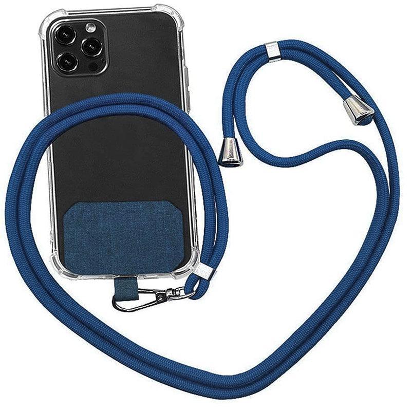 Adjustable Phone Lanyard with Patch for Most Cases Neck Strap Holder - Wine Red