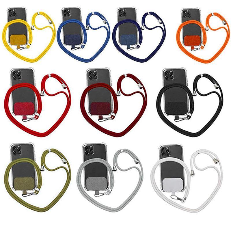 Adjustable Phone Lanyard with Patch for Most Cases Neck Strap Holder - Yellow