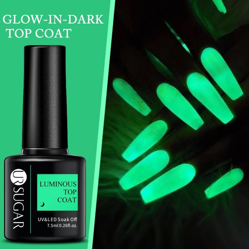 Glitter Nail Gel Polish UV LED Soak Off Varnish Colour Manicure Top Base Coat - UR-01