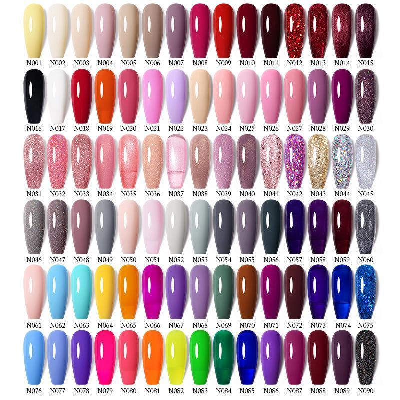 Glitter Nail Gel Polish UV LED Soak Off Varnish Colour Manicure Top Base Coat - UR-03