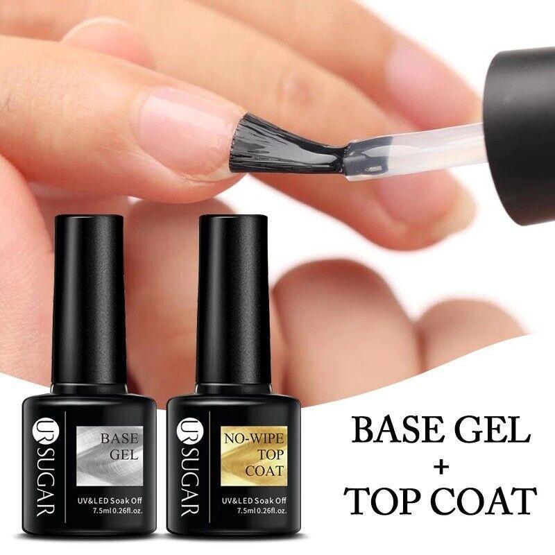 Glitter Nail Gel Polish UV LED Soak Off Varnish Colour Manicure Top Base Coat - UR-11