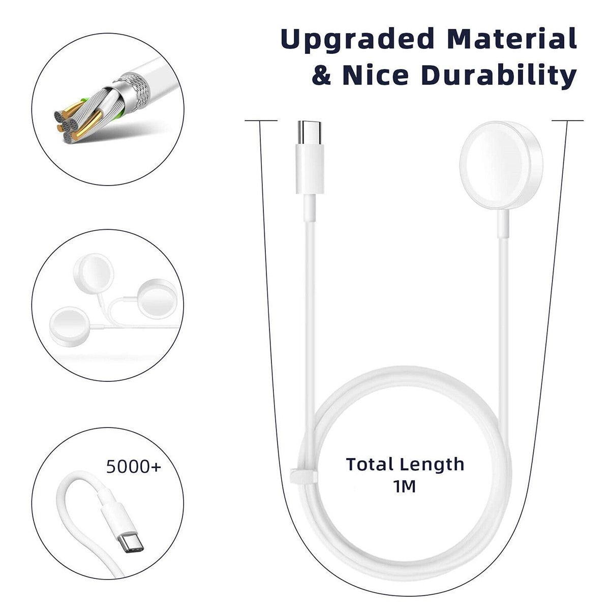 Apple Watch Iwatch Series 6/5/4/3/2/1 Magnetic Charger Usb / Type-C Charging Cable - USB 1PC