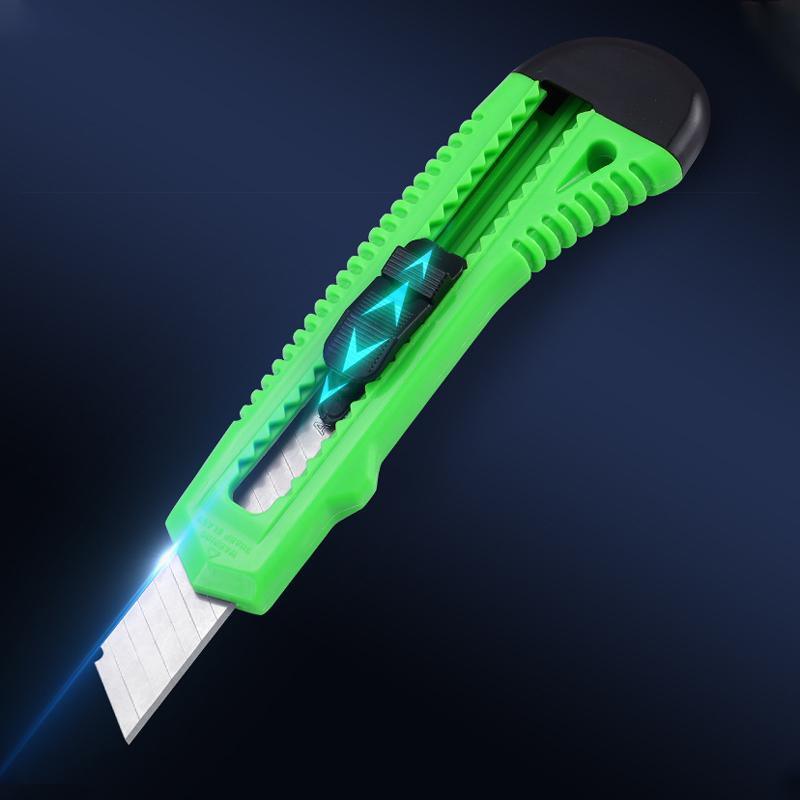 1/2/3PCS Utility Stanley Knife With Blades Blade Retractable Heavy Duty Box Cutter - Green-1PC