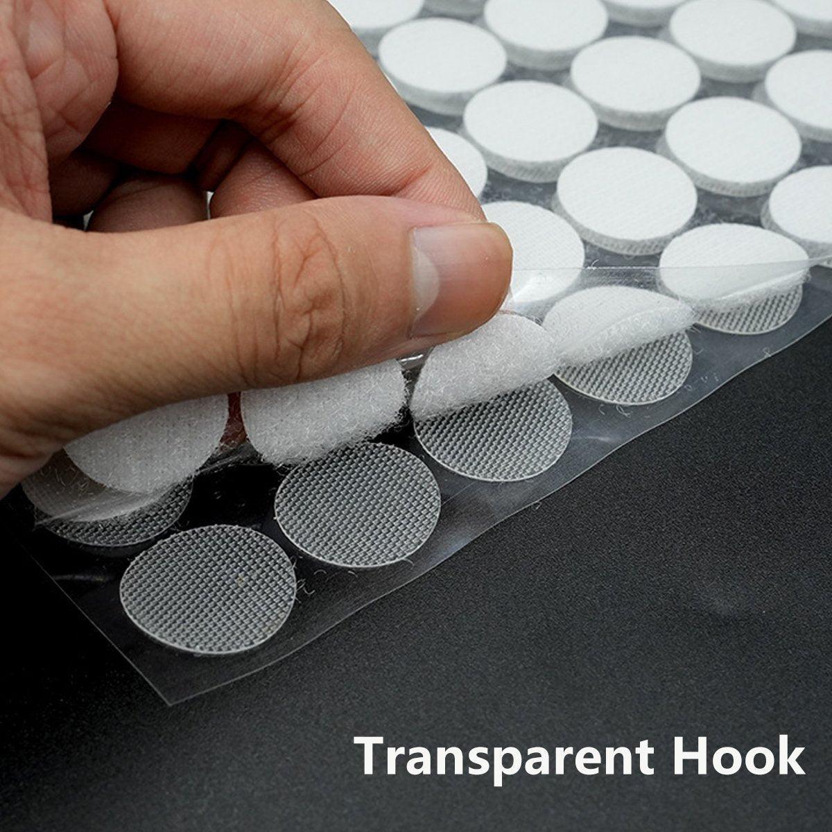 Strong Sticky Round Self Adhesive Dots DIY Bond Tape No Mark Fasteners - Black 30Pairs - 15mm