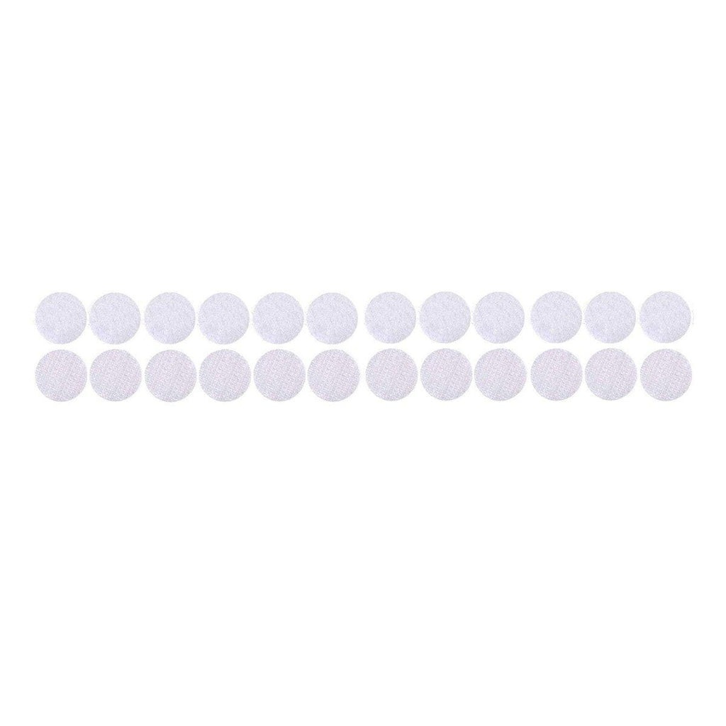 Strong Sticky Round Self Adhesive Dots DIY Bond Tape No Mark Fasteners - White 20Pairs - 20mm