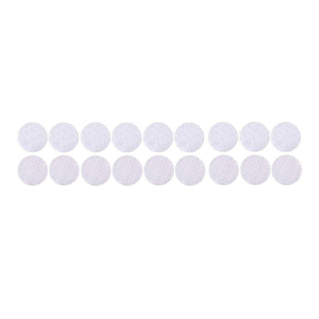 Strong Sticky Round Self Adhesive Dots DIY Bond Tape No Mark Fasteners - White 30Pairs - 15mm