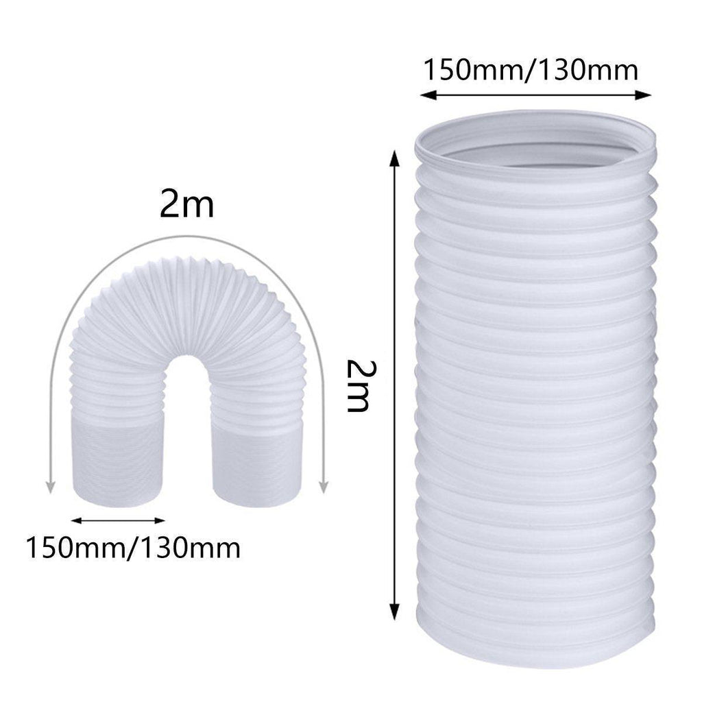 Portable Air Conditioner Exhaust Hose 13/15cm Extendable Vent Pipe PP Steel Wire - 2m x 13cm