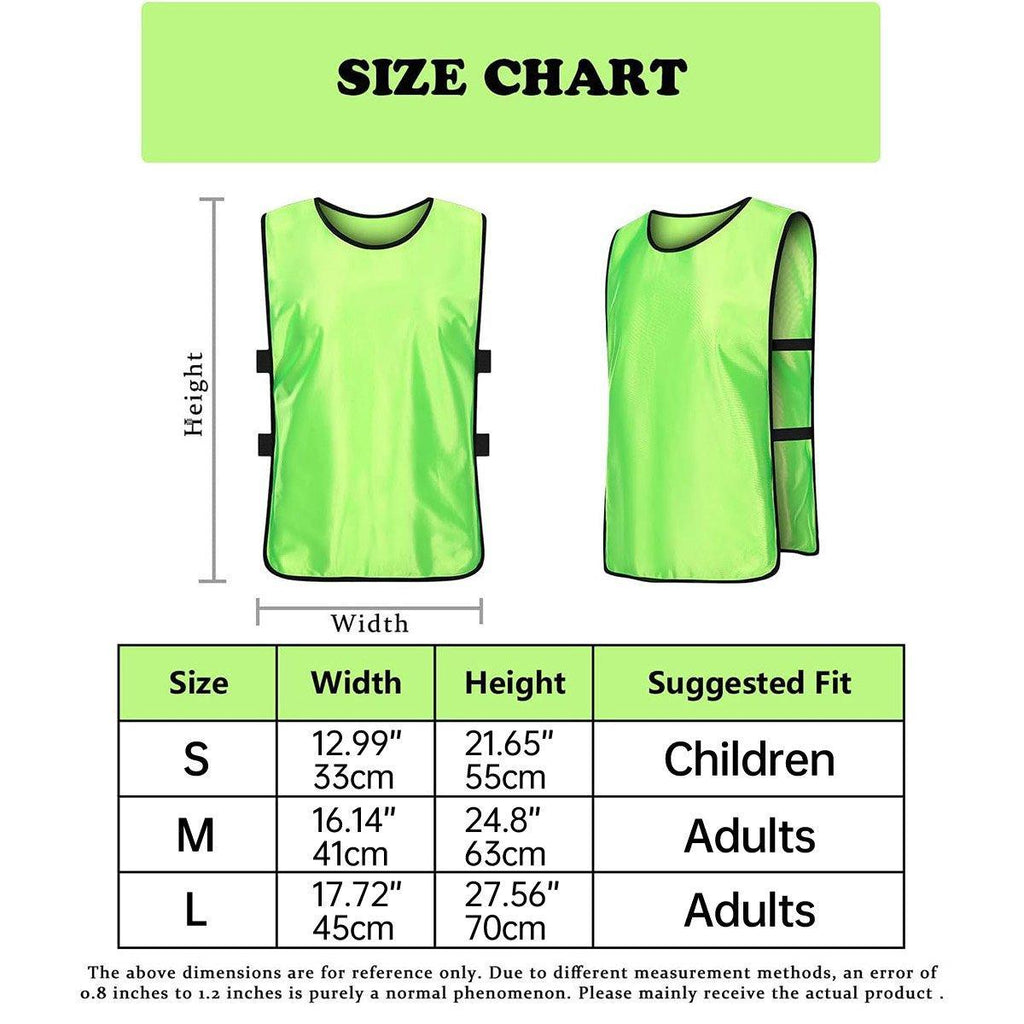 6X Sports Training Bibs Soccer Vests Group Team Bibs Basketball Cricket Football - Pink-L