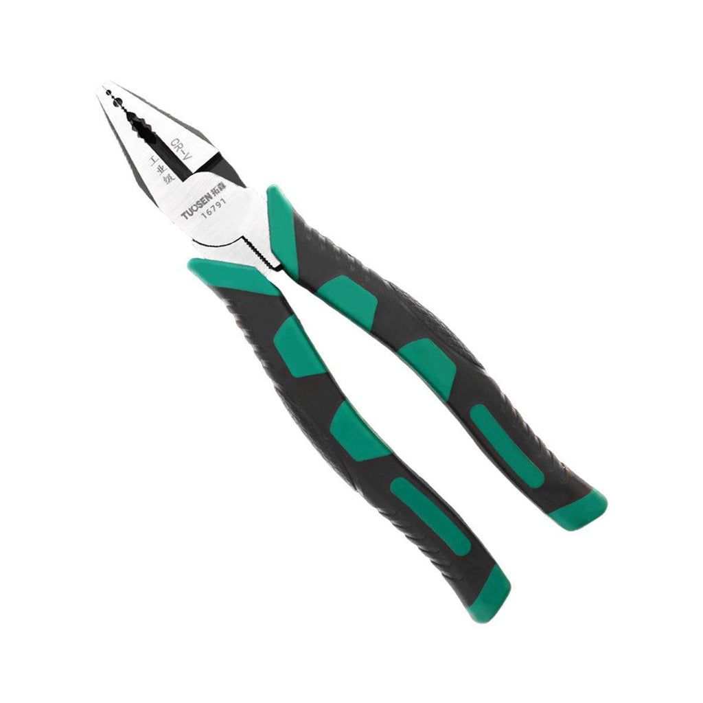 Labor-Saving Multi-Functional Tiger Pliers Flat Needle-Nose Diagonal Wire Pliers - Wire cutters-8inch