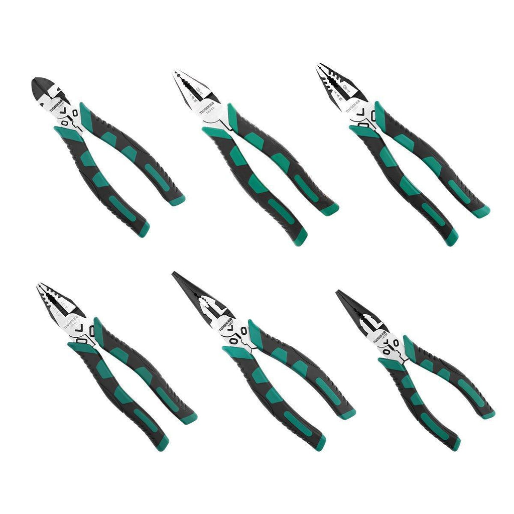 Labor-Saving Multi-Functional Tiger Pliers Flat Needle-Nose Diagonal Wire Pliers - Nose pliers-6inch