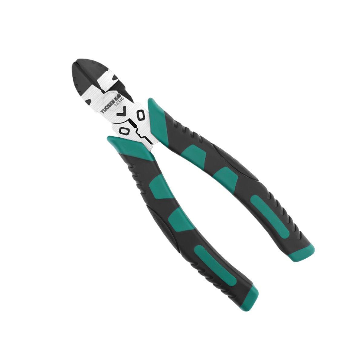 Labor-Saving Multi-Functional Tiger Pliers Flat Needle-Nose Diagonal Wire Pliers - Diagonal cutting pliers-6inch