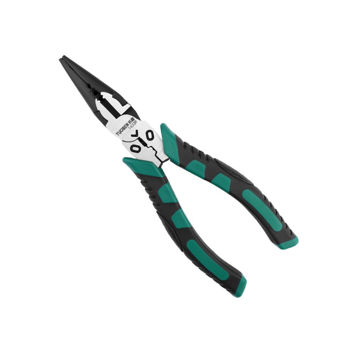 Labor-Saving Multi-Functional Tiger Pliers Flat Needle-Nose Diagonal Wire Pliers - Nose pliers-8inch