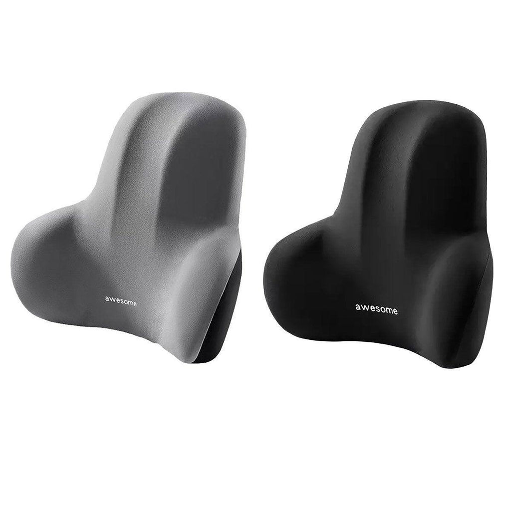 Office Chair Back Support Lumbar Cushion Seat Memory Foam Lumbar Pillow Comfort - Black