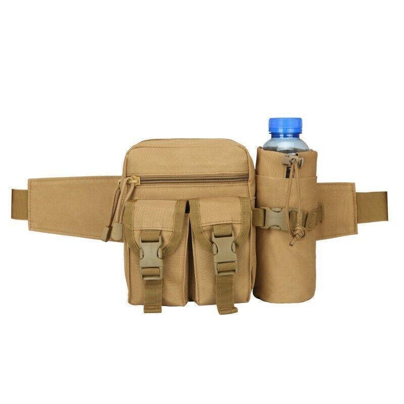 Tactical Waist Bag Belt Military Fanny Pack Pouches Buckle Men Bum Utility - Army Green