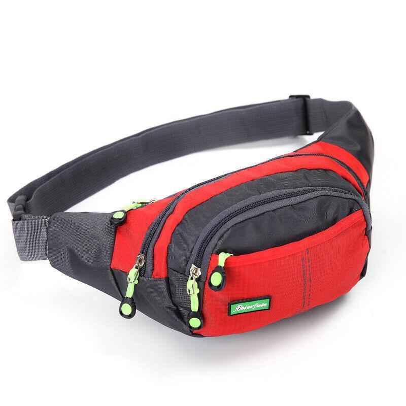 Fanny Pack Zip Pouch Hiking Climbing Sport Bum Waist Bag - Purple