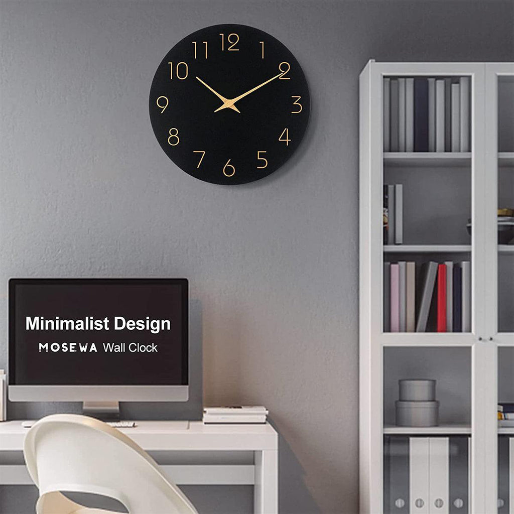 12 Inch Digital Wall Clock Simple Hanging Watch for Living Room Home Decoration - White