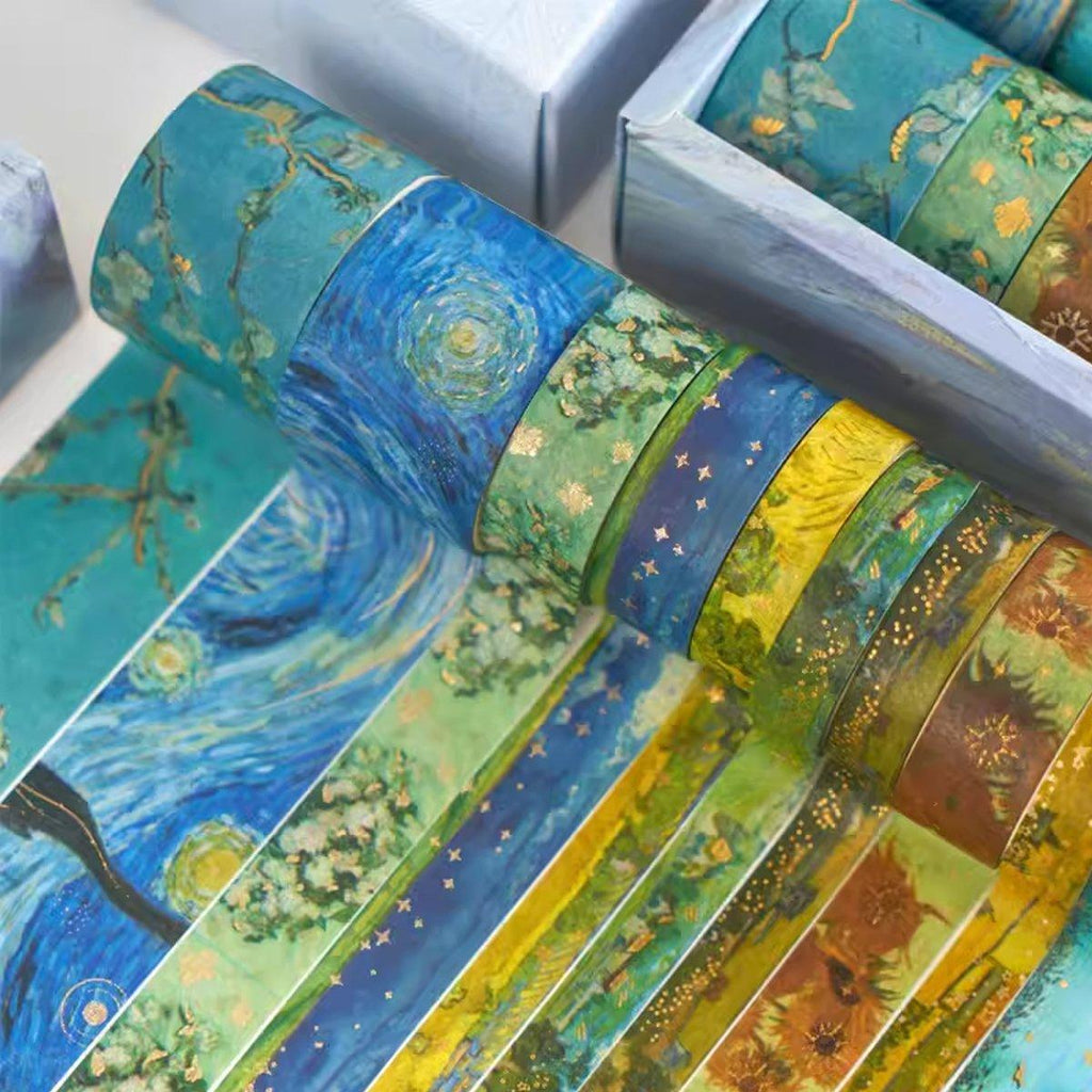 Gold Foil Washi Tape Set Decorative Craft Tape for Gift Wrapping Scrapbooking - YSSCJ