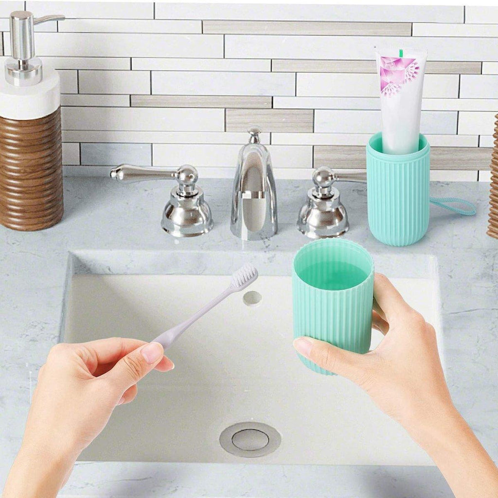 Travel Toothbrush and Toothpaste Holder Portable Bathroom Storage Box Case Cover - Grey