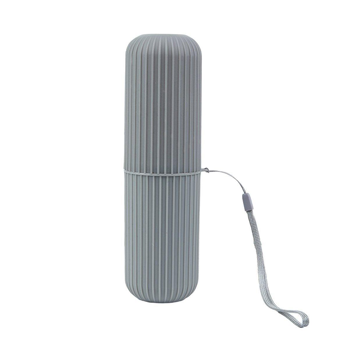 Travel Toothbrush and Toothpaste Holder Portable Bathroom Storage Box Case Cover - Grey