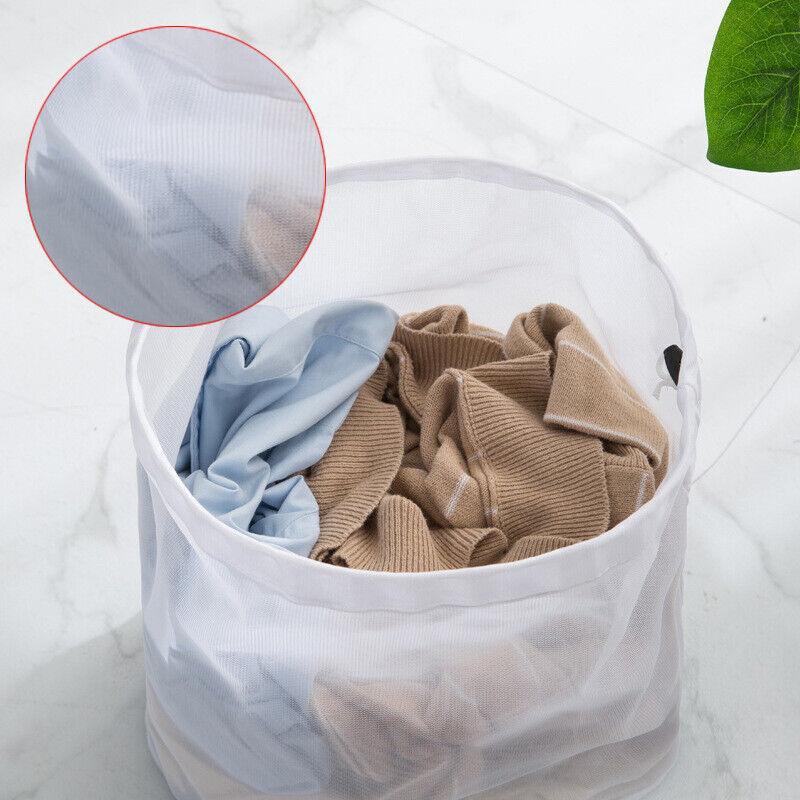 Laundry Washing Mesh Net Bag Drawstring Delicate Cloth Cleaning Clothes Lingerie - XL (80*60CM)