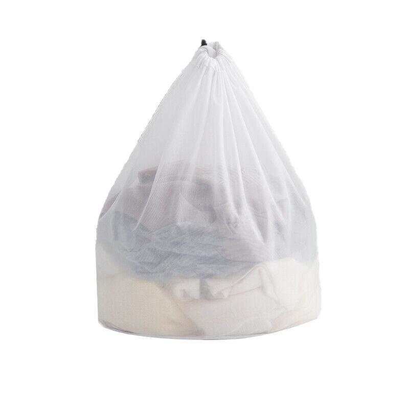 Laundry Washing Mesh Net Bag Drawstring Delicate Cloth Cleaning Clothes Lingerie - S (40*30CM)