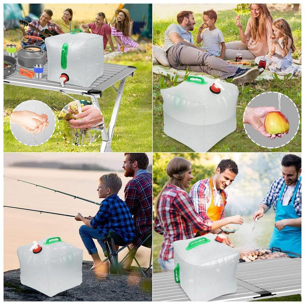 Portable Folding Water Bag Compression Bucket Outdoor Sports Cycling Equipment - 15L