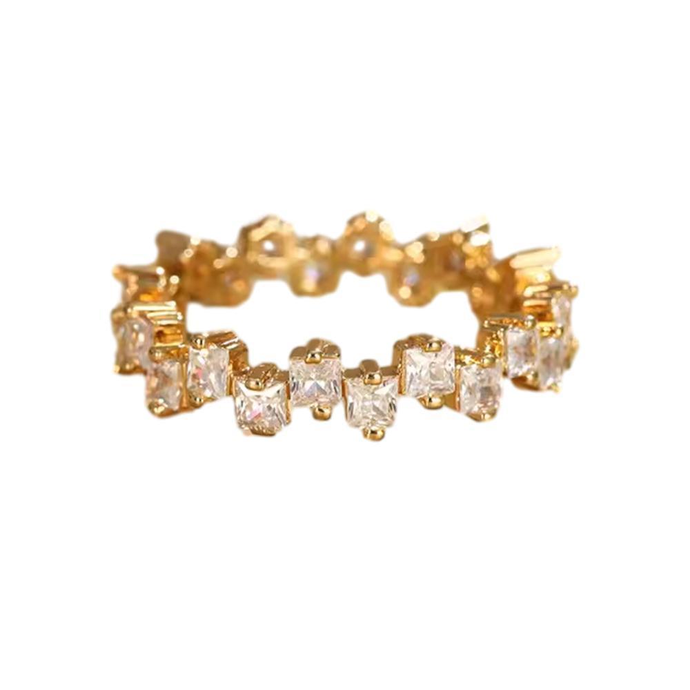 Square Design 1.2ct Simulated Diamond Women Engagement Ring Rose Gold Plated - Water Blue-Size 10