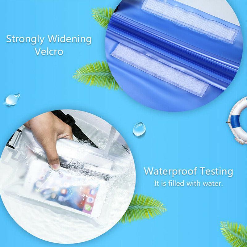 Waterproof Underwater Waist Belt Bum Bag Beach Swimming Boating Dry Phone Pouch - Red