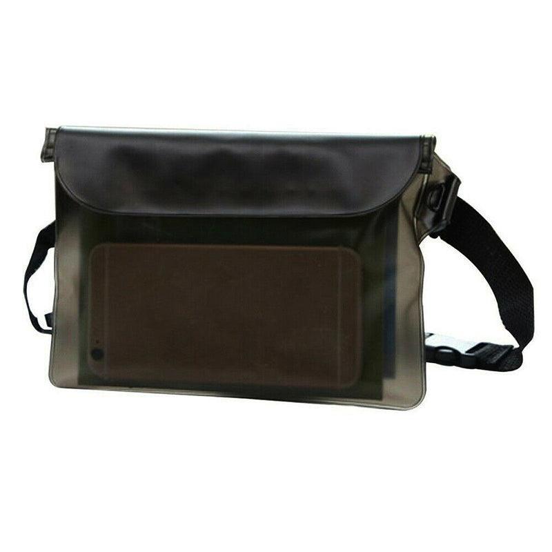 Waterproof Underwater Waist Belt Bum Bag Beach Swimming Boating Dry Phone Pouch - White