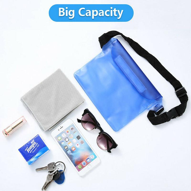 Waterproof Underwater Waist Belt Bum Bag Beach Swimming Boating Dry Phone Pouch - Yellow