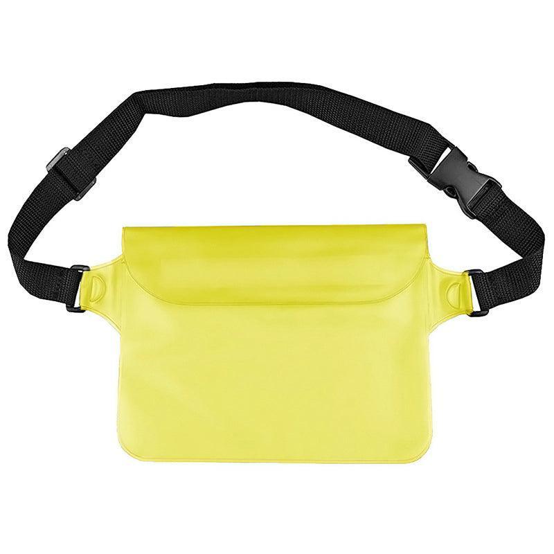 Waterproof Underwater Waist Belt Bum Bag Beach Swimming Boating Dry Phone Pouch - Yellow