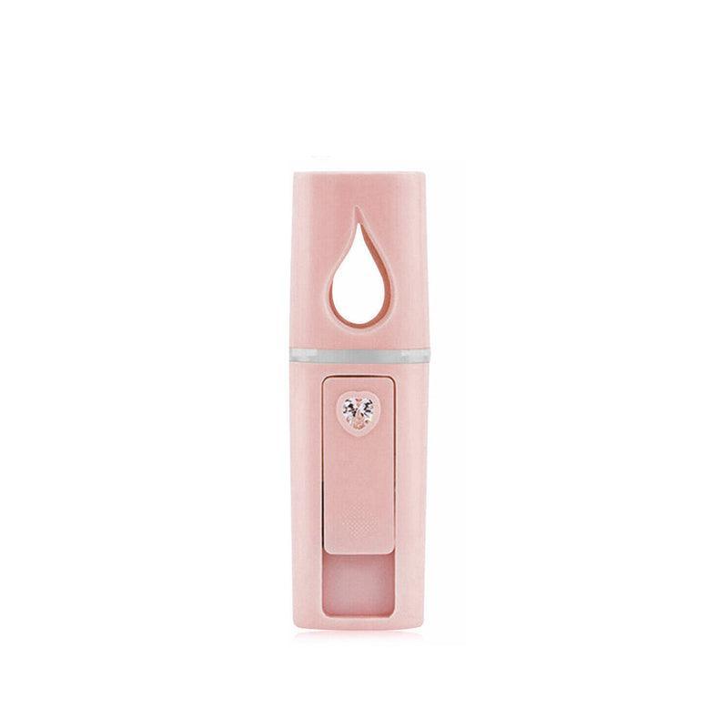 L2 Mini Nano Facial Mister With Top Mirror Rechargeable Cool Mist Sprayer  Au - Pink